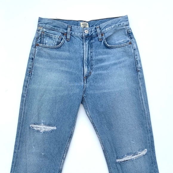 Citizens of Humanity Jeans Libby Relaxed Bootcut Straight Leg Distressed Size 27 - Picture 3 of 9